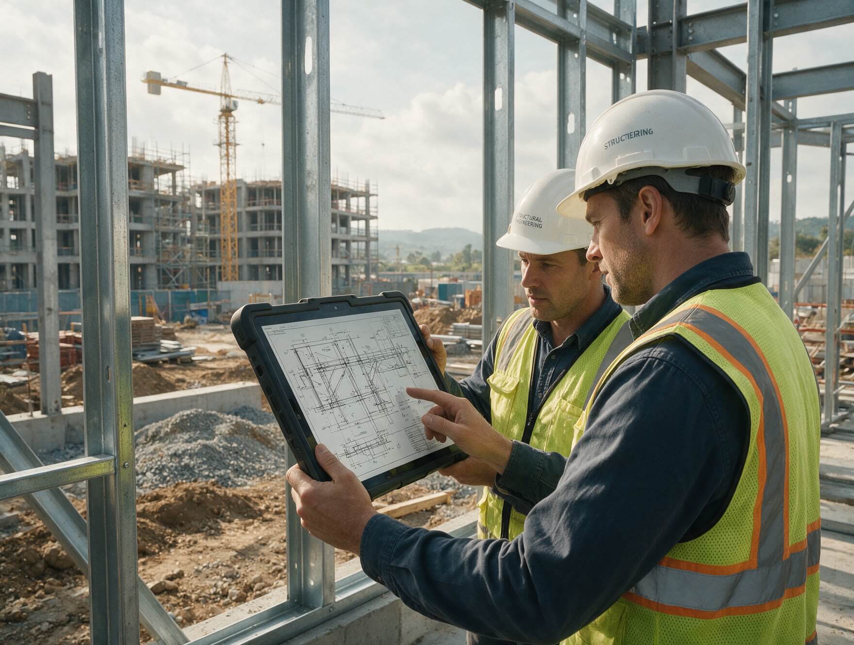 Development team resolving technical challenges with digital BIM models